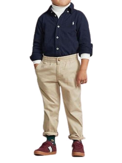 Camicia Bambino blu con bottoni sul colletto POLO RALPH LAUREN | 322914506001
